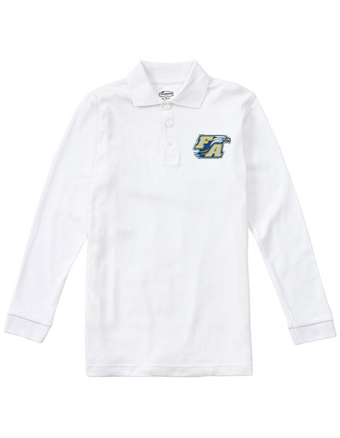 Classroom Adult Long Sleeve Interlock Polo CR873X - Embroidery Logo