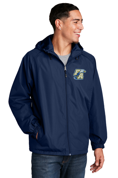 JST73 Sport-Tek® Hooded Raglan Jacket Embroidery Logo