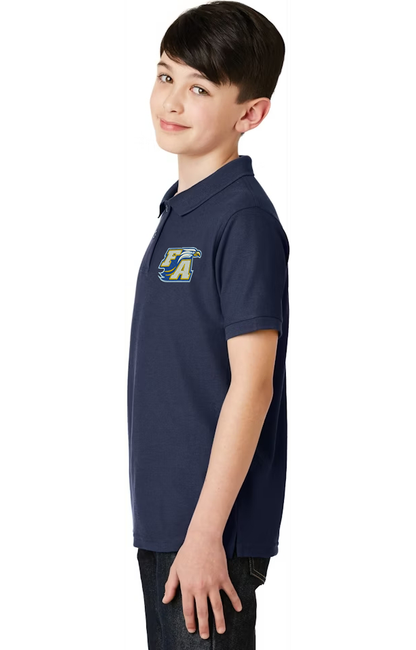 Port Authority Y500Youth Silk Touch Polo Embroidery Logo